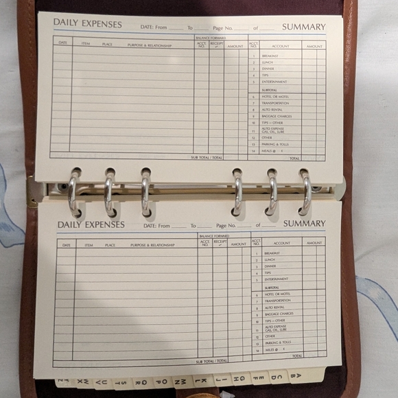 Lands End New maroon and leather address book, agenda. 7.5"x 5" - Picture 4 of 6